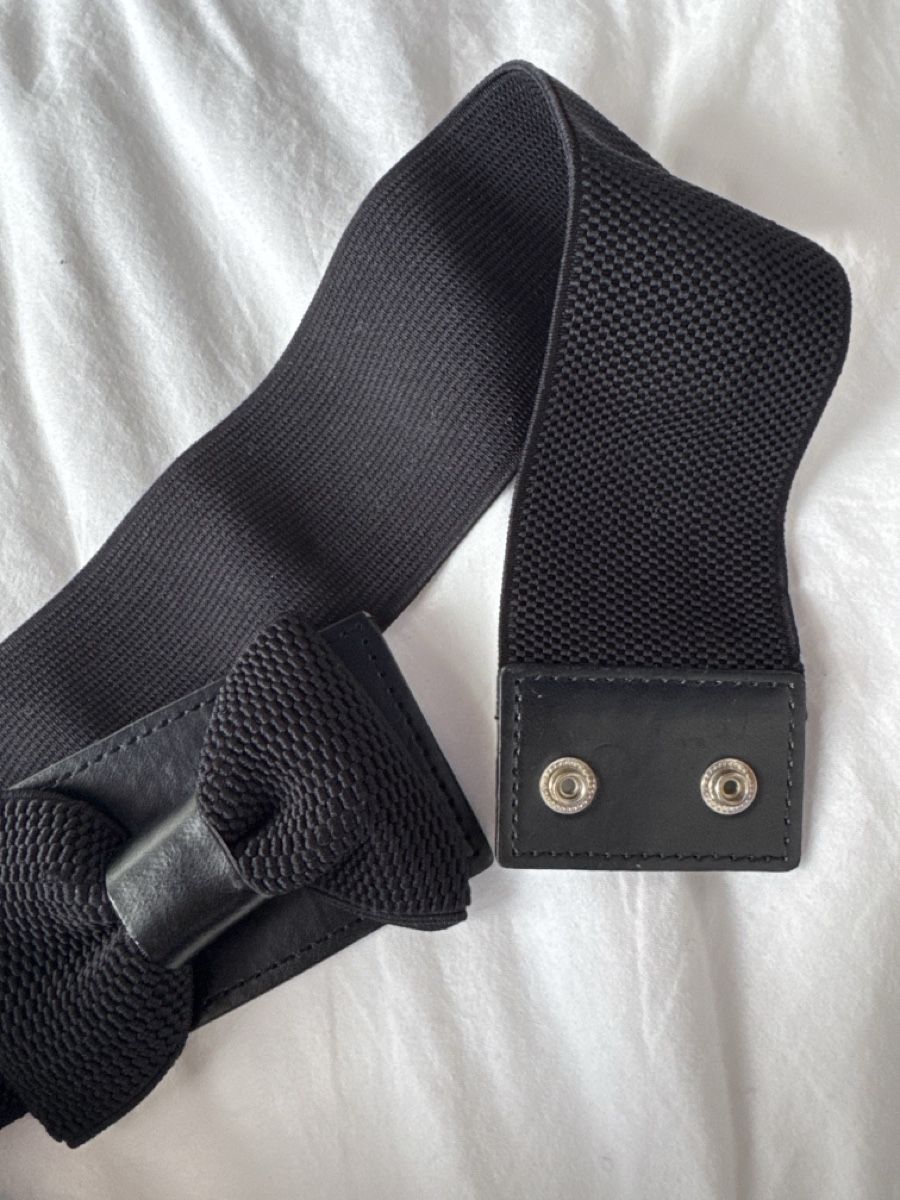 Gürtel: Ceinture noire élastique avec noeud - Taille unique – Gebraucht aus Malleray von sam_9bkx 2