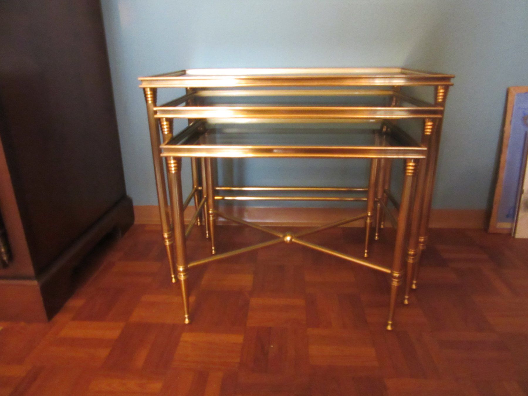 Tables: Vintage Satztische Messing – D'occasion à Meilen par curly56 1
