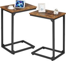 Beistelltisch 2er Set C Form Sofatisch Couchtisch Holz
