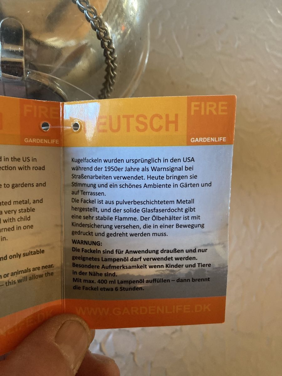 Lampade: Öllampe Lampe Tischlicht Fackel – Nuovo e nell'imballaggio originale da Aarwangen venduto da to-hirschi 2