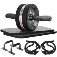 Bauchroller Bauchtrainer Bauchrad 6 in 1 Set mit Knieschutz