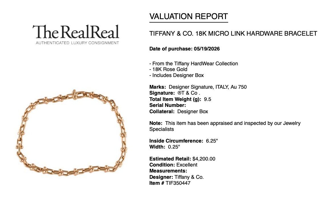 Tiffany & Co. Armbänder & -reifen: Tiffany 18K Hardware Micro Link Bracelet - Rose Gold – Gebraucht aus Zürich von cyokopie915 6