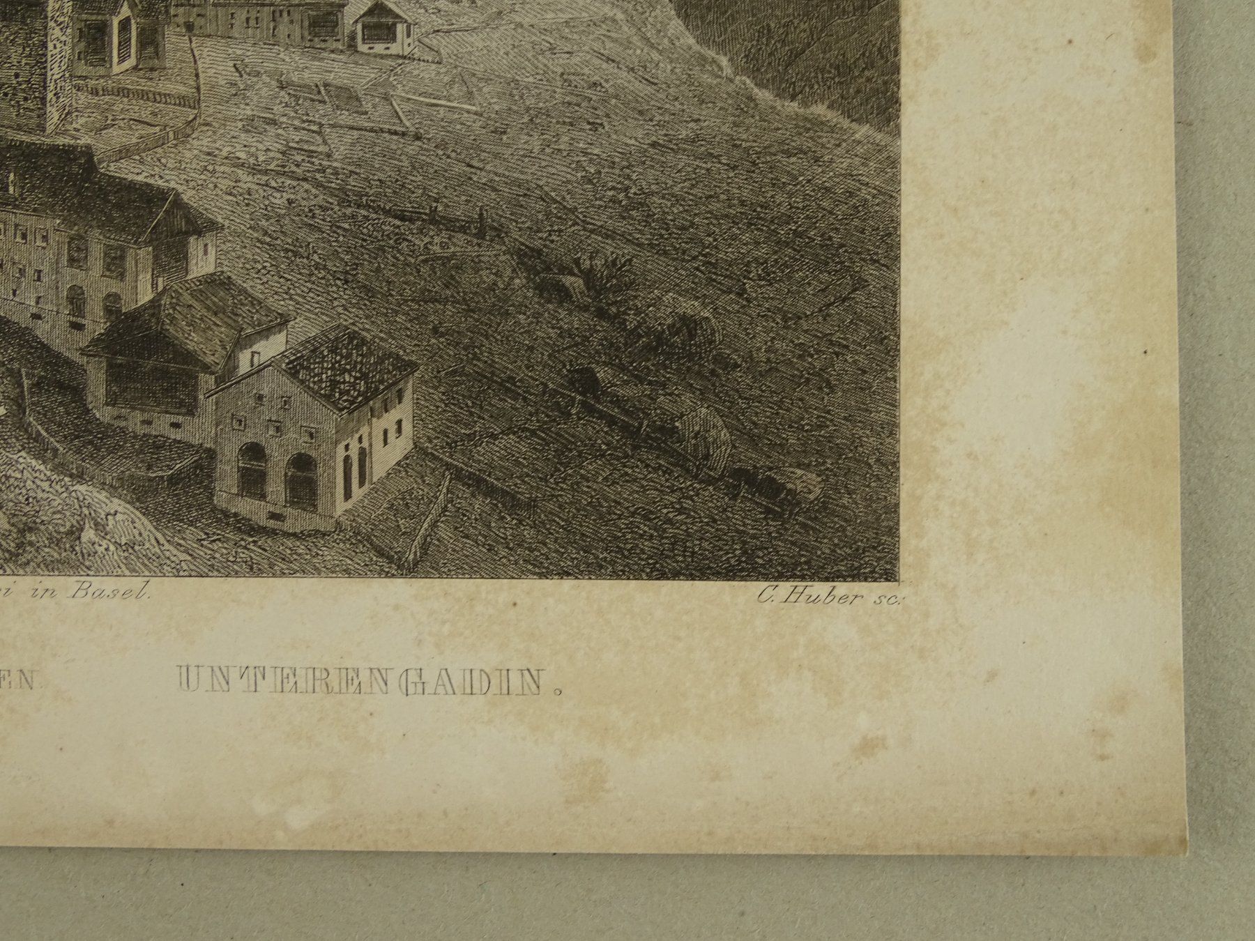 Incisioni: ARDEZ, ENGADIN, STAHLSTICH UM 1870 – Usato da Grüningen venduto da Kartensammler 7