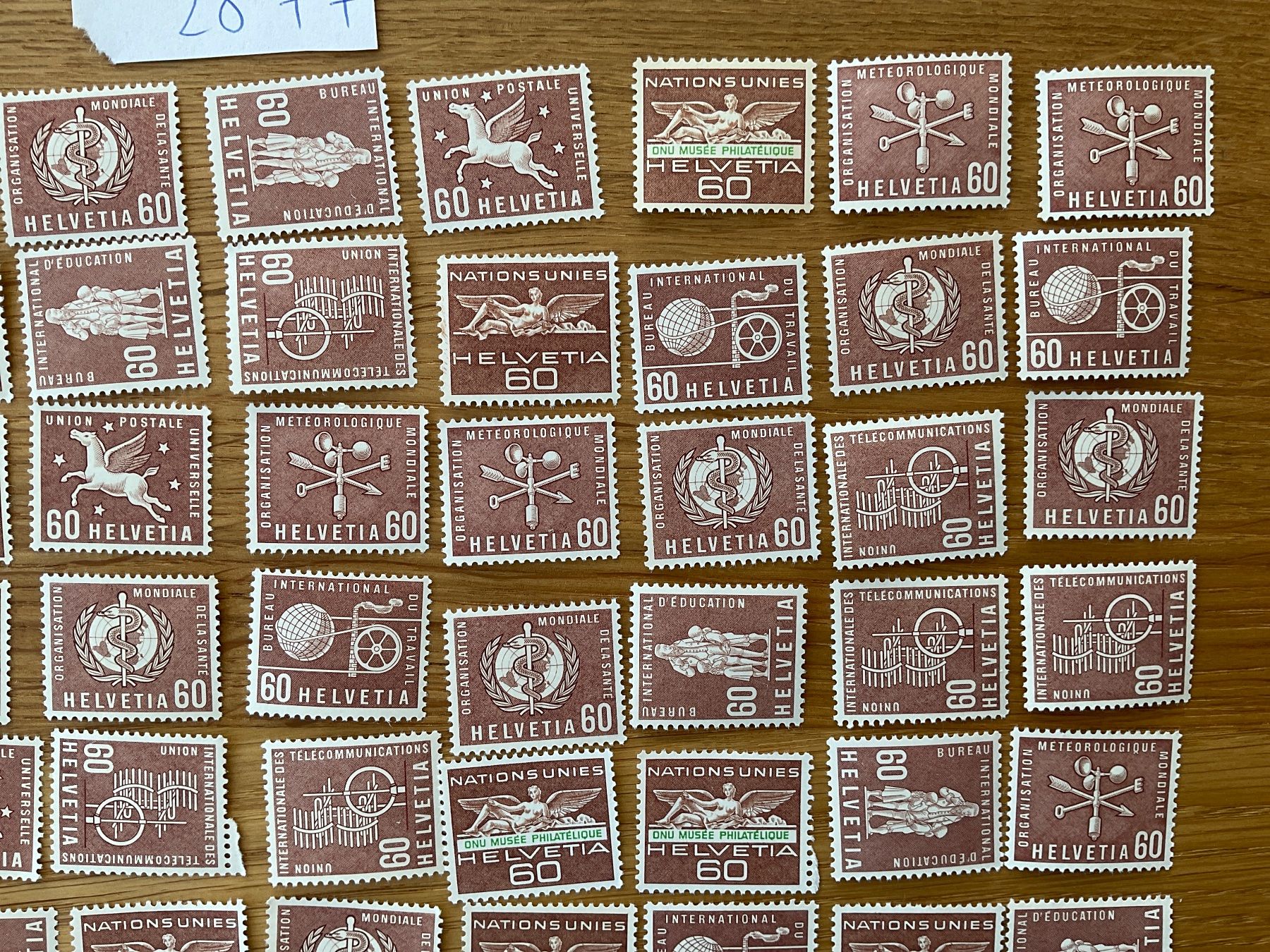 Tutti i francobolli: 60Fr Ämter Frankaturware ungestempelt postfrisch Sammlung – Nuovo (secondo la descrizione) da Wil SG venduto da Chefsugus 2