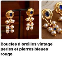 boucles d’oreilles plaquées jaunes fantaisie neuves