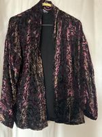 Kimono The Kooples velours noir motif floral taille S-M