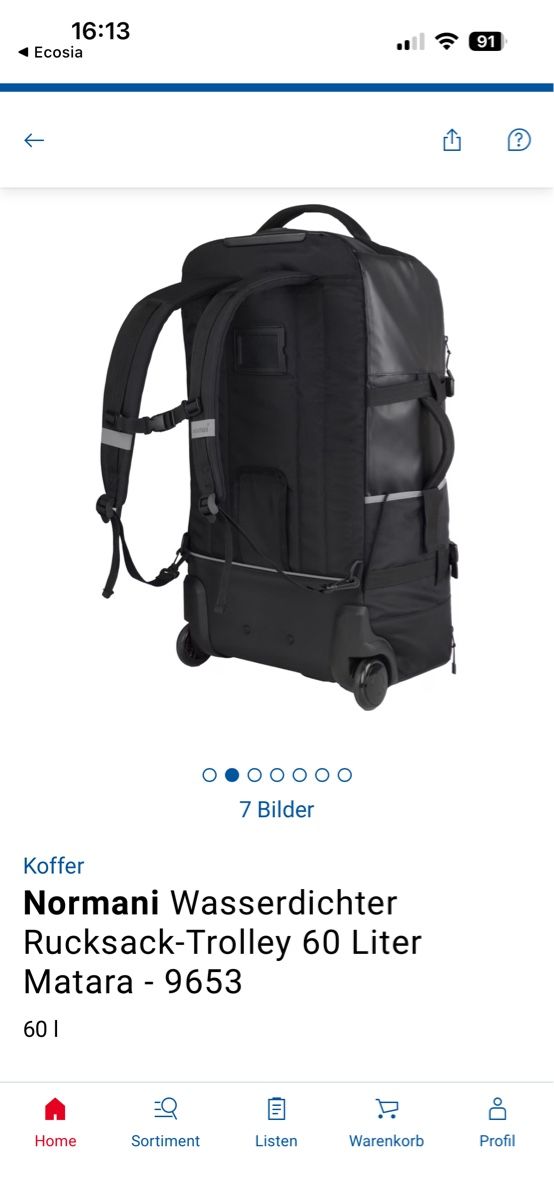 Zaini: Rucksack Trolley Mondani 60 L – Nuovo e nell'imballaggio originale da Vogelsang AG venduto da Kathif 4