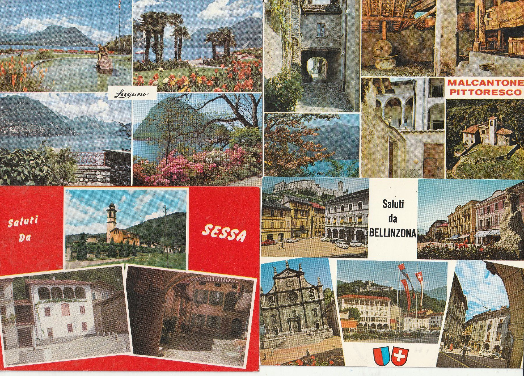 Cartoline postali: 12 Mehrbildkarten Tessin – Usato da Lumbrein venduto da made02 4