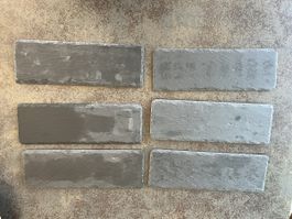 Schieferplatten Set: 2x Quadrat, 6x Rechteckig, Dunkelgrau