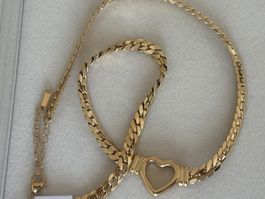 Luxus Elegante Edelsthal Kette Farbe : Gold
