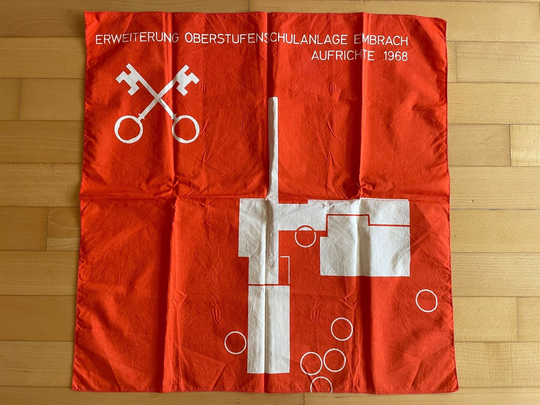 Bandiere: Aufrichtetüchlein Oberstufe Embrach 1968 – Usato da Hochfelden venduto da aviatikboerse_top