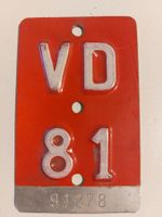 Velonummer VD 81 plaque Velo