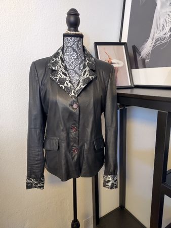 Exquisiter Lederblazer, Gr. 38