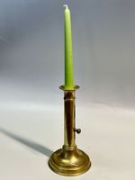 Biedermeier Kerzenleuchter verstellbar aus voll Messing