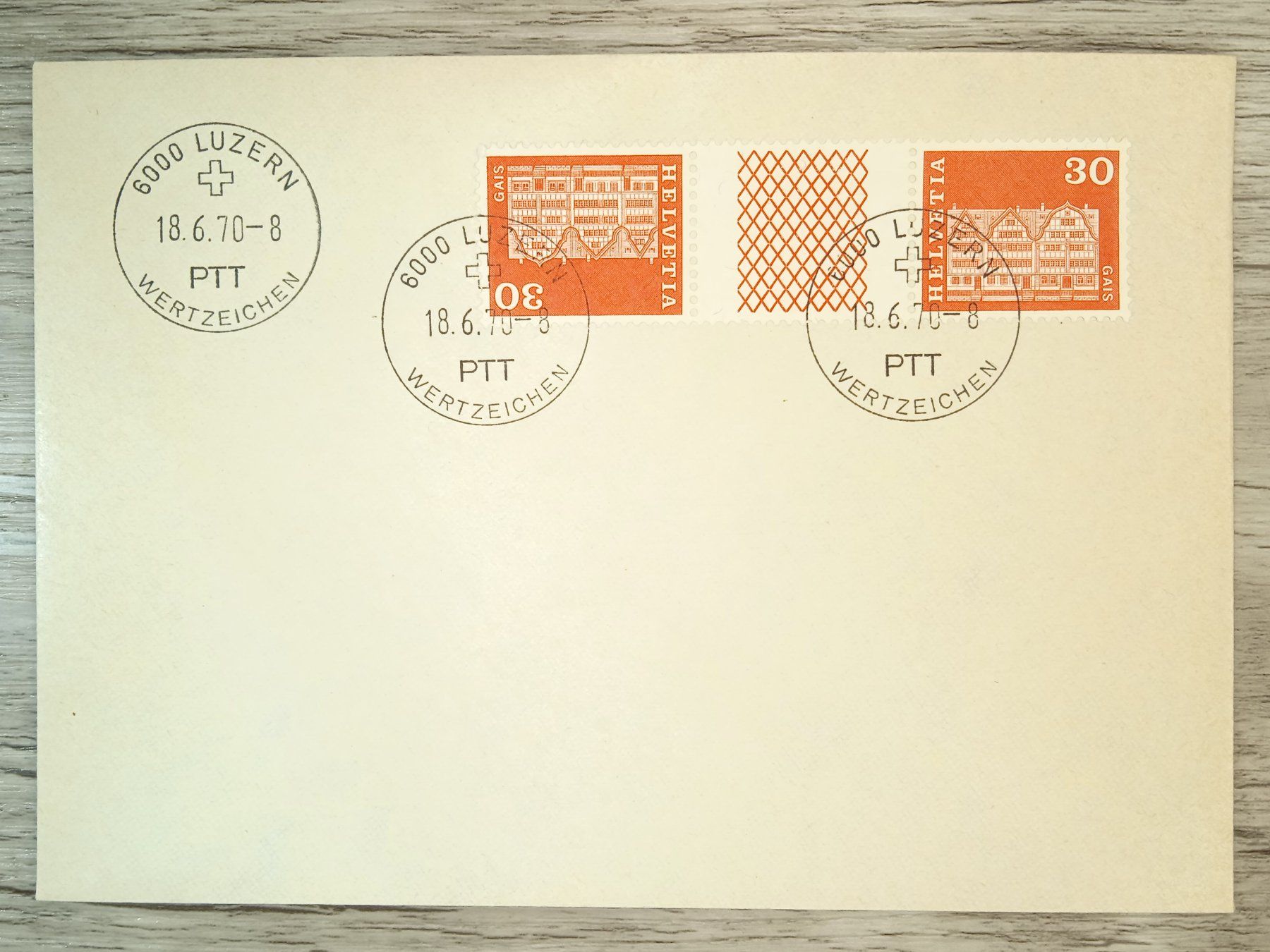 Tutti i francobolli: TR60 Enveloppe + Timbre Suisse 1970 – Usato da Cousset venduto da Patrick_Collections