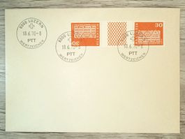 TR60 Enveloppe + Timbre Suisse 1970