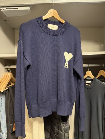Ami Paris Pullover Navy Blue 