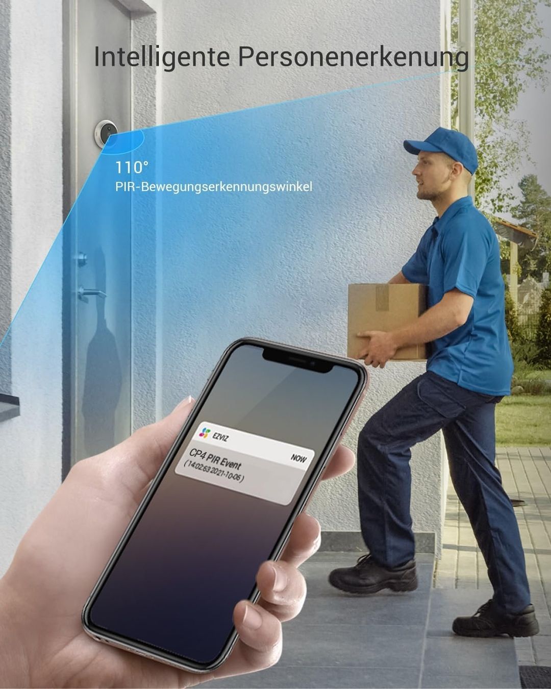 Sistemi d'allarme: WLAN Türklingel mit 166° Weitwinkel und PIR-Sensor – Nuovo e nell'imballaggio originale da Nuglar venduto da SaleRitter 2