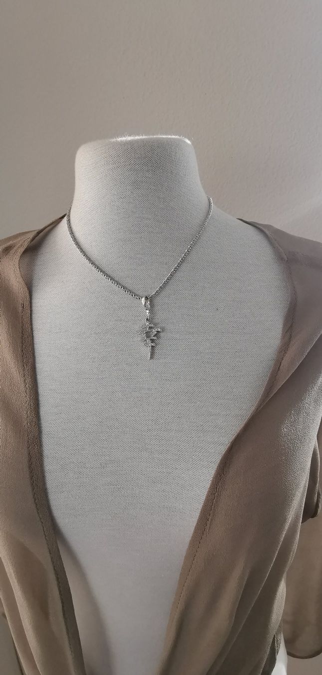 Catenine: Swarovski Kette Chinesisch Zeichen rar – Nuovo (secondo la descrizione) da Zürich venduto da Efriede