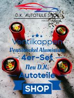 Porsche Ventilkappen Ventildeckel 4er-Set Aluminium Rot Neu