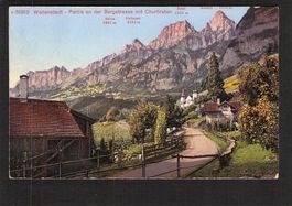 Walenstadt , Partie an der Bergstrasse , gel. 1917