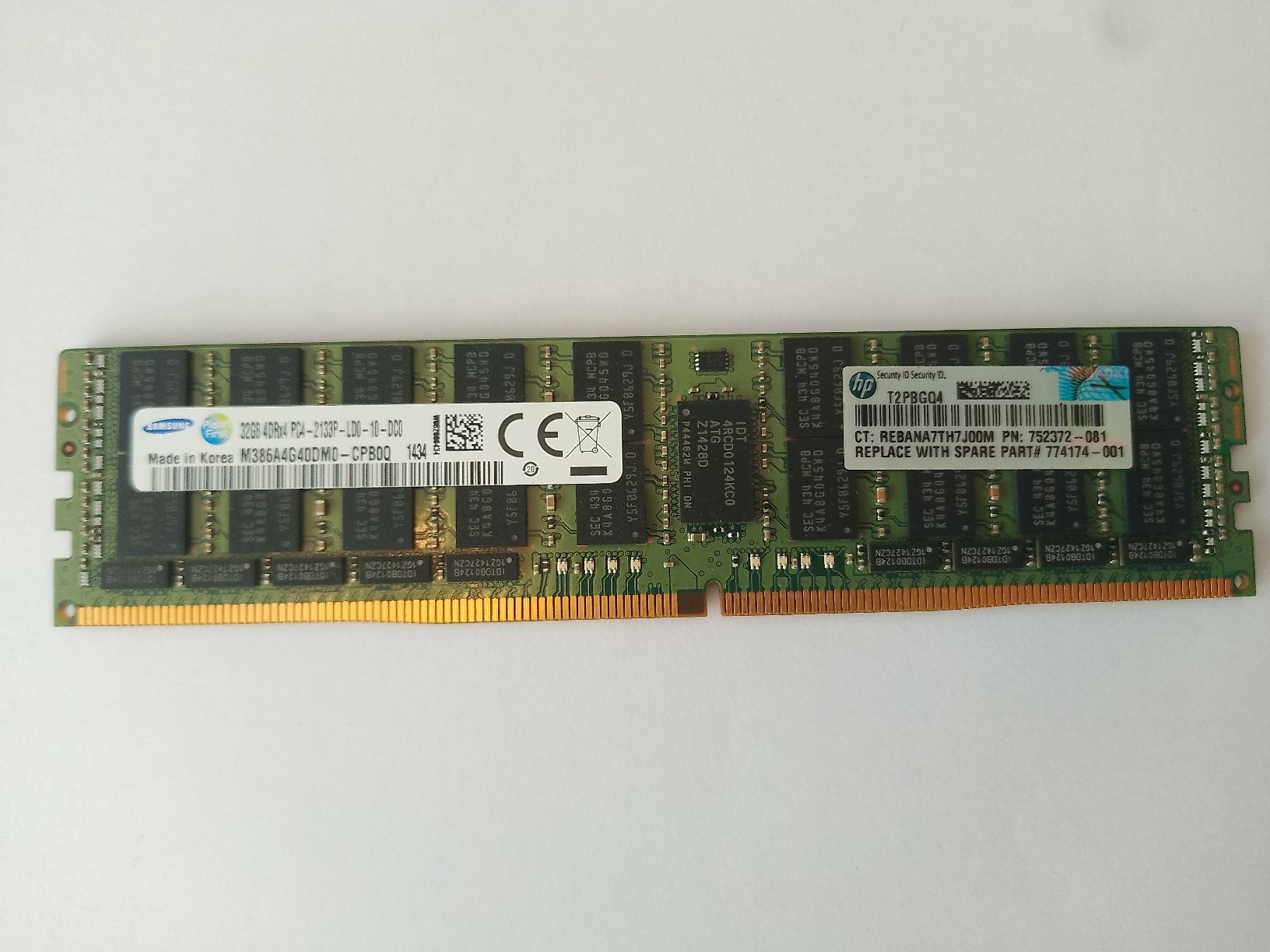 Hewlett Packard Mémoires / RAM: 32GB Samsung DDR4 ECC LRDIMM 2133MHz Server RAM | HPE – Neuf (Voir description) à Rheinfelden par tho_fk2k 3