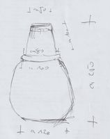 Lampenschirm_Glas Opalüberfangen_ca. ⌀ 50, ⌀ 120 x H 190 mm