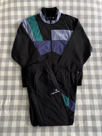 Sergio Tacchini Trainingsanzug Schwarz Violett Grösse L