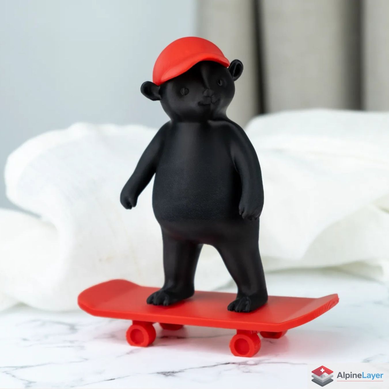 Skulpturen & Statuen: Skater Bear Sculpture - 3D Printed – Neu (gemäss Beschreibung) aus Losone von AlpineLayer