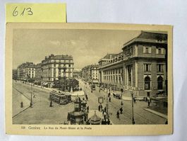 alte Ansichtskarte Genf Rue du Mont-Blanc La Poste, 1910