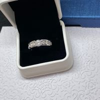 Moissanit Ring, Silber - Gr. 61 Herrenring GRA