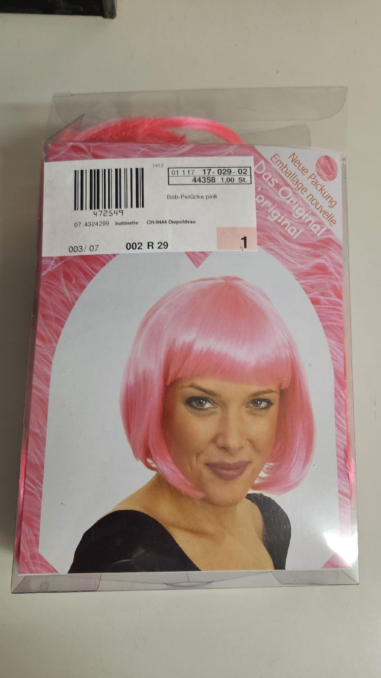 Perücken: Pinke Bob-Perücke – Gebraucht aus Sax von Kieselstei