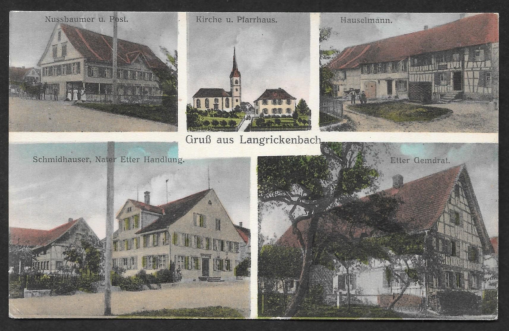 Cartoline postali: Langrickenbach 5 Bilder coloriert – Usato da Olten venduto da clotaldi