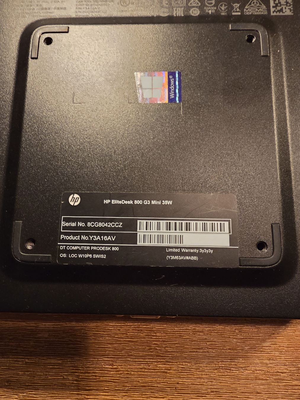 Hewlett Packard PC: HP EliteDesk 800 G3 Mini PC – Usato da Bellikon venduto da Tschanzli 2