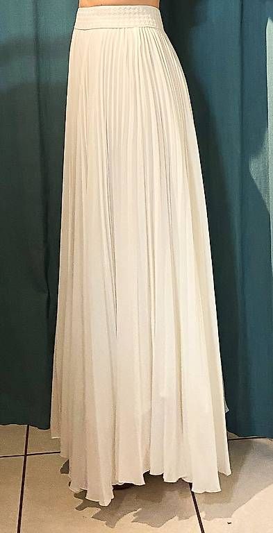 Gonne: Jupe blanche longue plissée - taille S – Usato da Mauraz venduto da rac_x7sg 1