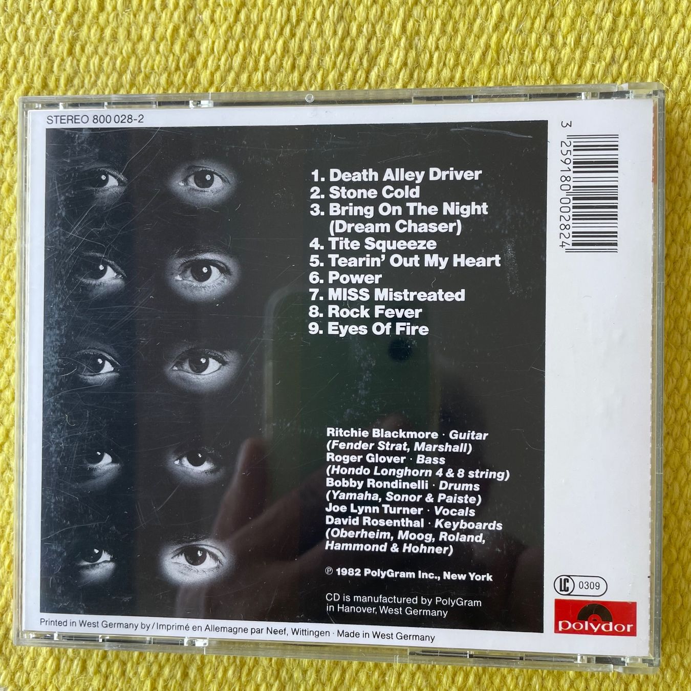 CD: RAINBOW RITCHIE  BLACKMORE-STRAIGHTVBETWEEN THE EYES82 – Usato da Rorschacherberg venduto da CD-Roli 1