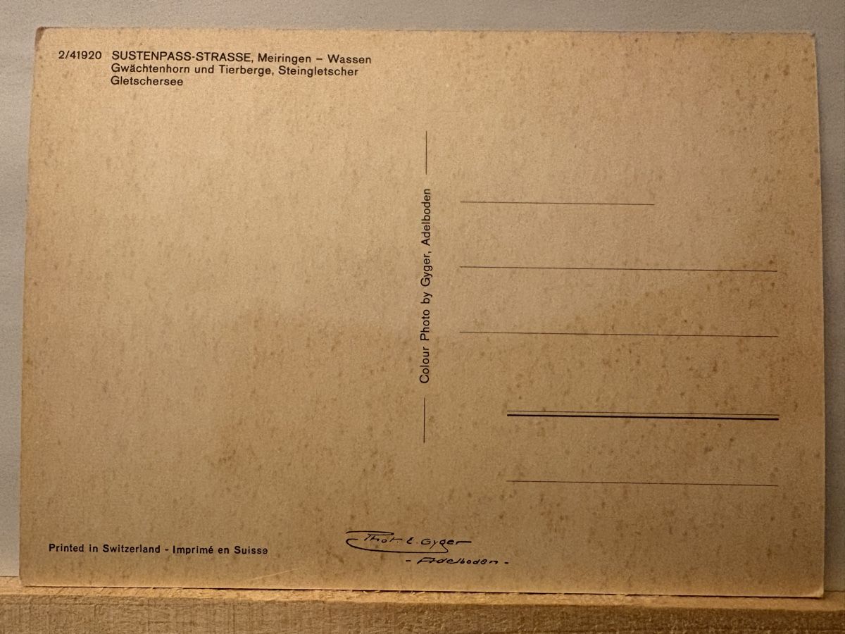 Cartes postales: AK von Sustenpass  – D'occasion à Rümlang par Kartenpost1 1