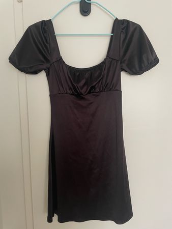 Brown Satin Mini Dress. Size 36.