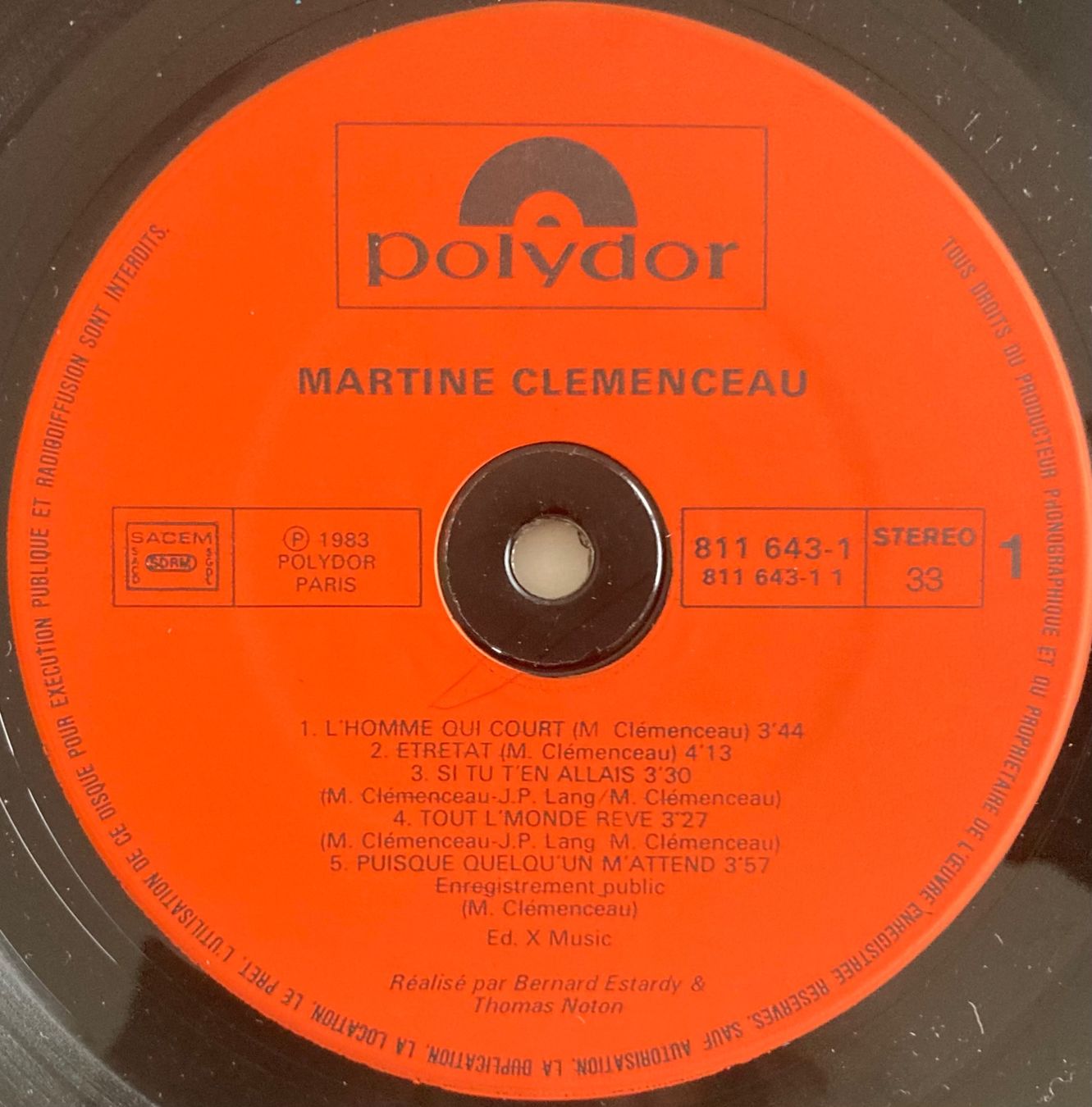 Dischi in vinile: MARTINE CLÉMENCEAU - MARTINE CLÉMENCEAU – Usato da Poliez-Pittet venduto da Newtown-Records 3