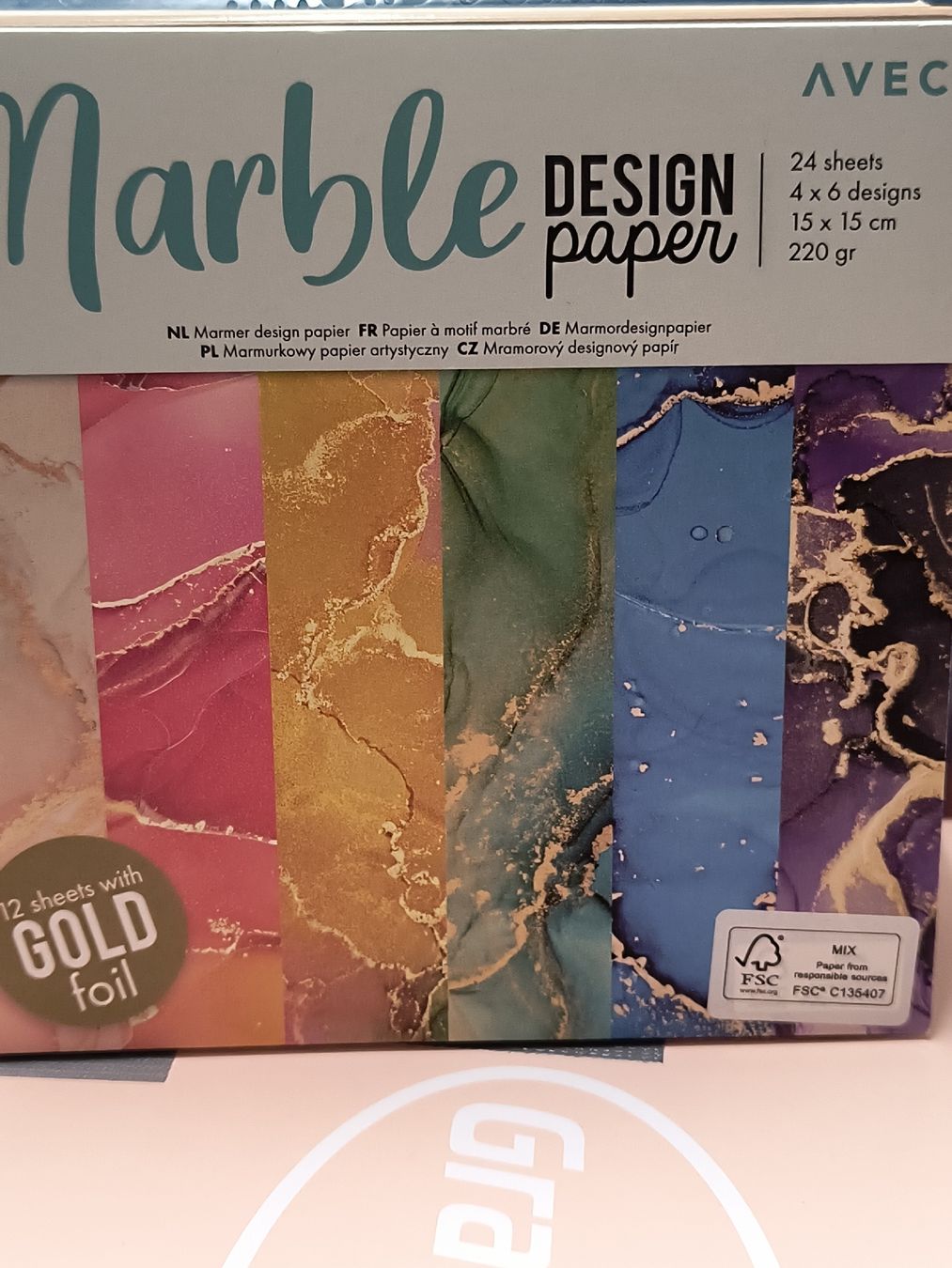 Carta: Bastelpapier Designblock, Design Papier – Nuovo e nell'imballaggio originale da Würenlingen venduto da Striga 9