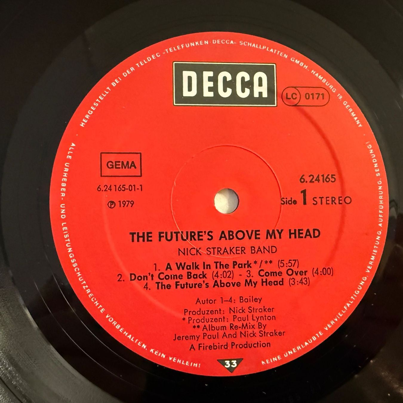 Dischi in vinile: NICK STRAKER BAND - A WALK IN THE PARK – Usato da Zürich venduto da fehlton 3