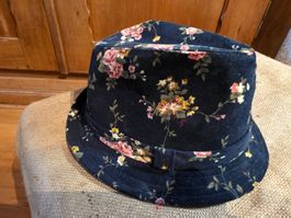 blumiger Damen Fedora Sommer Hut ca. 57 cm