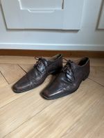 BARBIERI - Leder Halbschuhe dunkelbraun 40