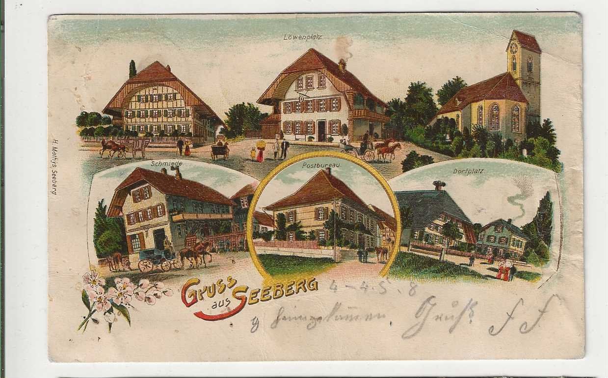 Cartes postales: Seeberg,  Litho, 1905 – D'occasion à Spiez par Niesen20