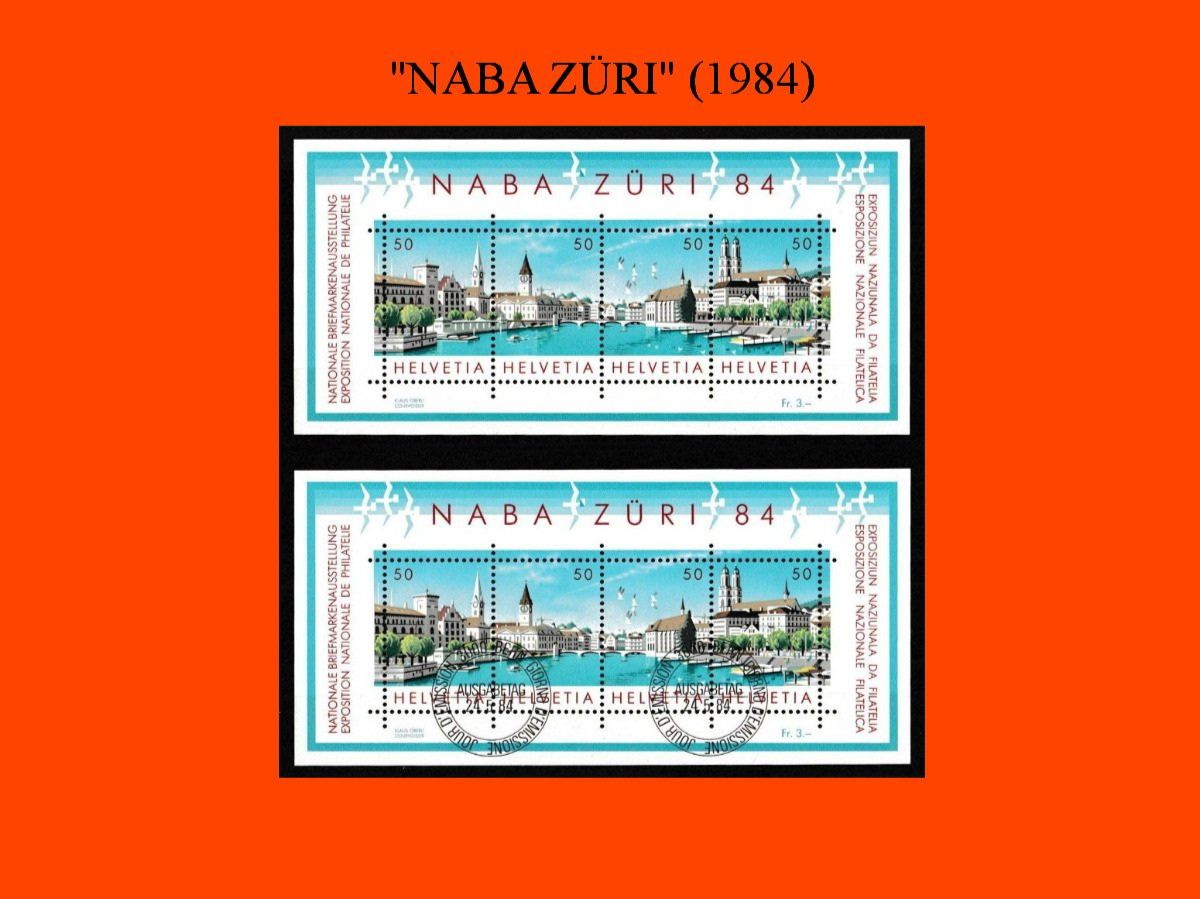 Tutti i francobolli: Bogen "NABA ZÜRI" (1984) – Nuovo (secondo la descrizione) da Dübendorf venduto da Jumbo1990