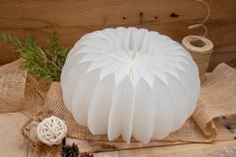 Wabenpapierkürbis weiss oder rot, zum selber Gestalten 25cm