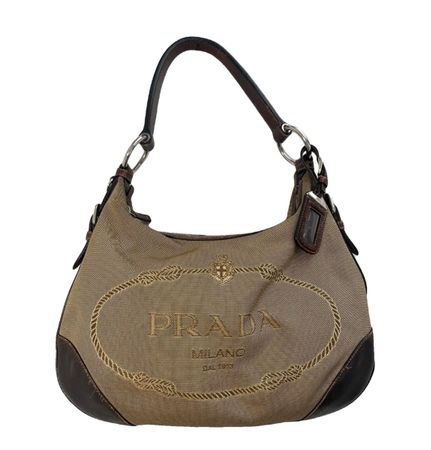 Prada Canvas Hobo Bag mit Lederdetails‼️