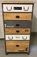 Coole Kommode Holz Metall mit 6 Schubladen gebraucht