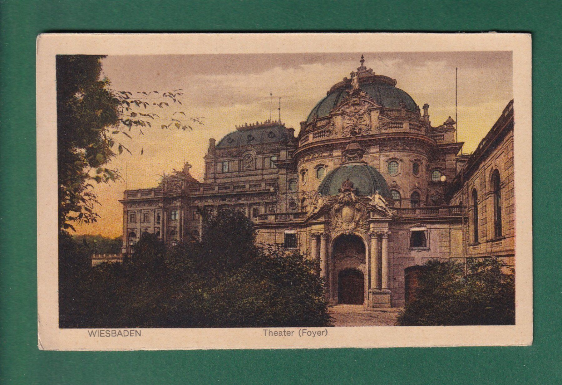 Cartoline postali: WIESBADEN - Theater - 1924 – Usato da Pully venduto da nicecards-shop