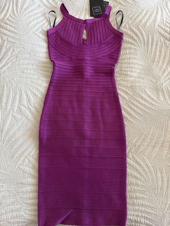 Robe Herve Leger mauve taille XS neuve avec étiquettes